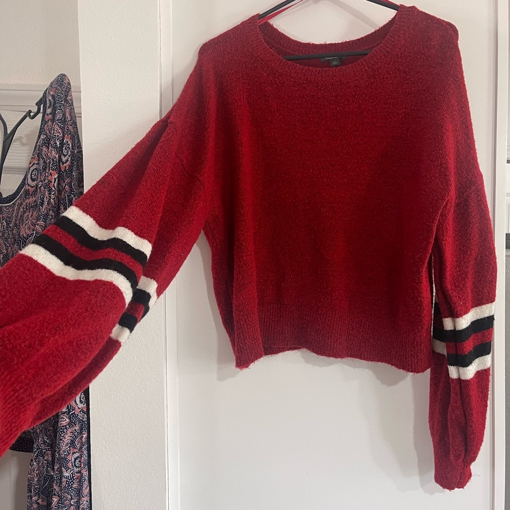 Red Striped Women's Sweater